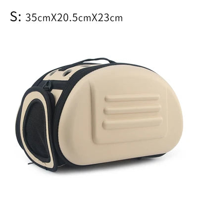 Pure Color Portable Pet Carrier Bag – Foldable Travel Bag for Cats & Dogs