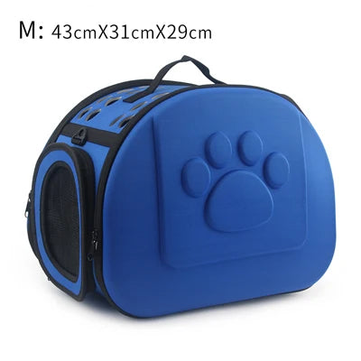 Pure Color Portable Pet Carrier Bag – Foldable Travel Bag for Cats & Dogs