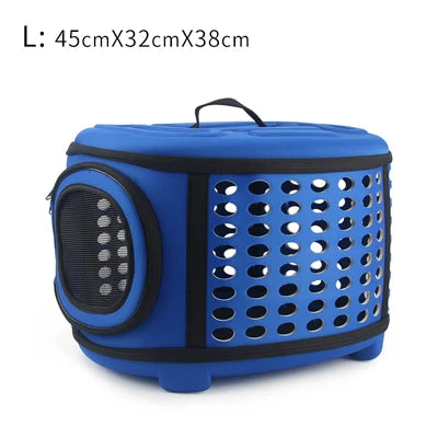 Pure Color Portable Pet Carrier Bag – Foldable Travel Bag for Cats & Dogs