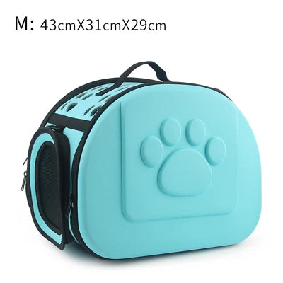Pure Color Portable Pet Carrier Bag – Foldable Travel Bag for Cats & Dogs