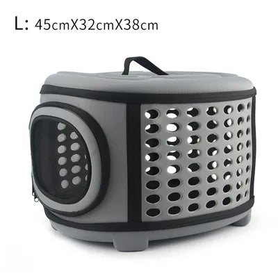 Pure Color Portable Pet Carrier Bag – Foldable Travel Bag for Cats & Dogs