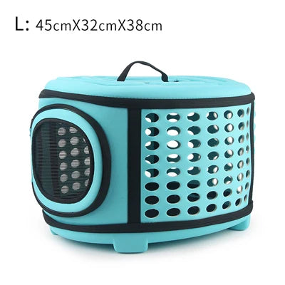 Pure Color Portable Pet Carrier Bag – Foldable Travel Bag for Cats & Dogs