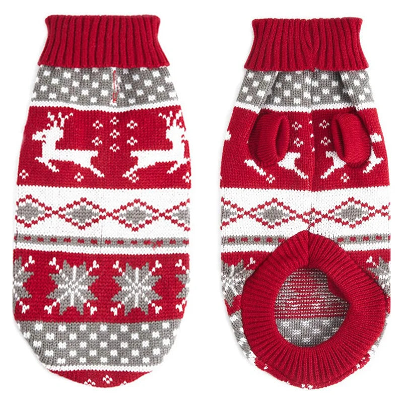 Stripe Dog Sweater – Winter Warm Coat for Small, Medium & Large Dogs, Puppies