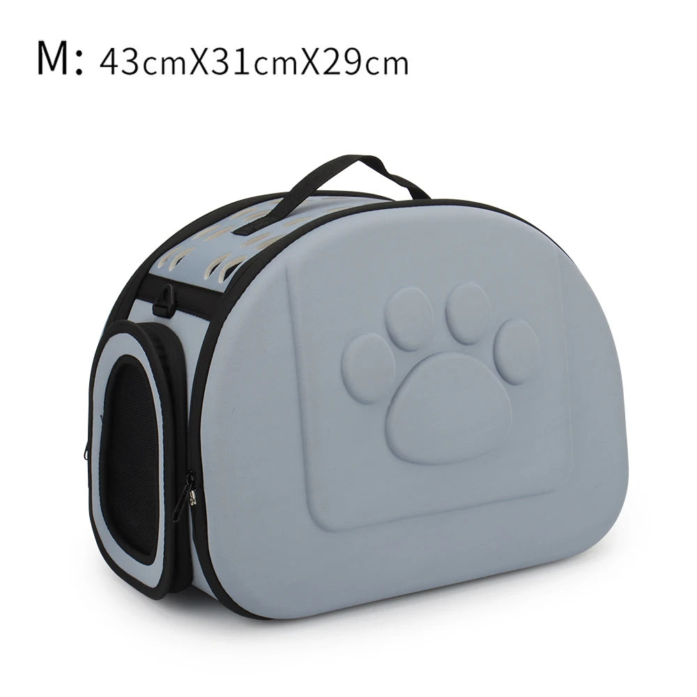 Pure Color Portable Pet Carrier Bag – Foldable Travel Bag for Cats & Dogs