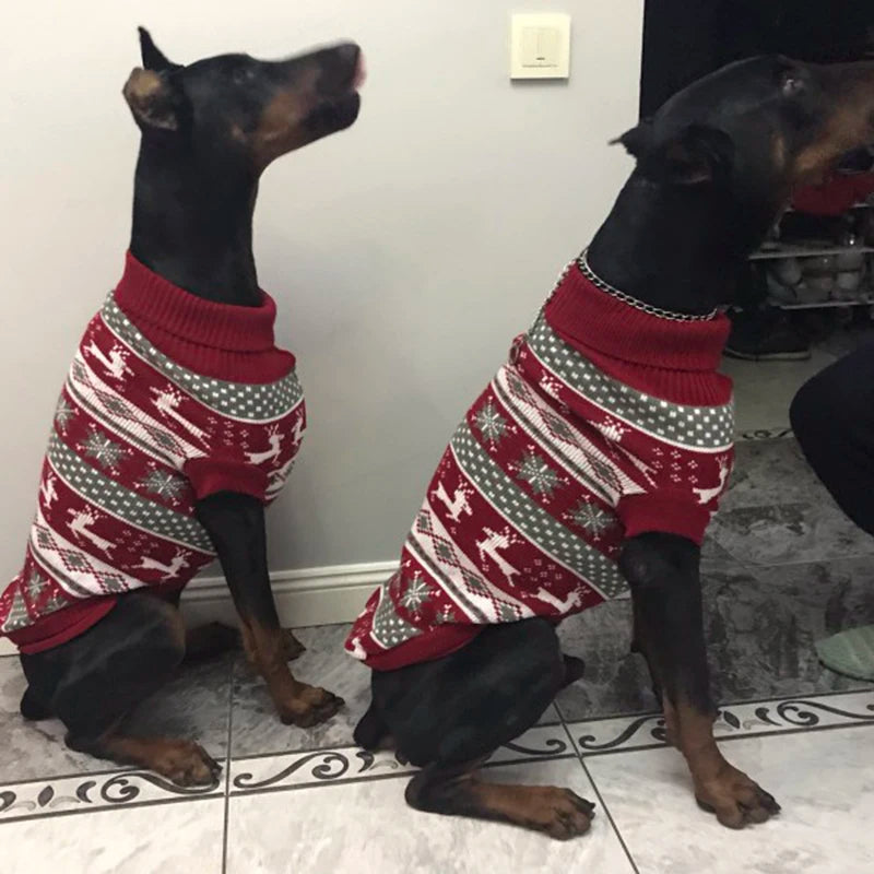 Stripe Dog Sweater – Winter Warm Coat for Small, Medium & Large Dogs, Puppies