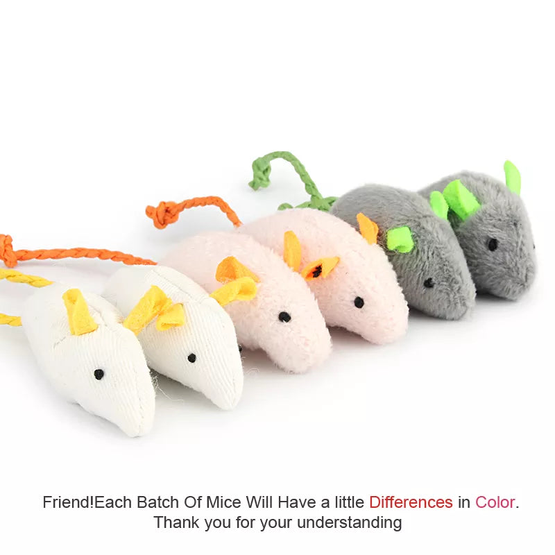 6pcs Mix Pet Toy Catnip Mice Cats Toys Fun Plush Mouse Cat Toy for Kitten
