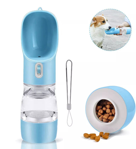 Portable Dog Water Bottle – Pet Drinking Feeder Bowl for Dogs & Cats, Travel