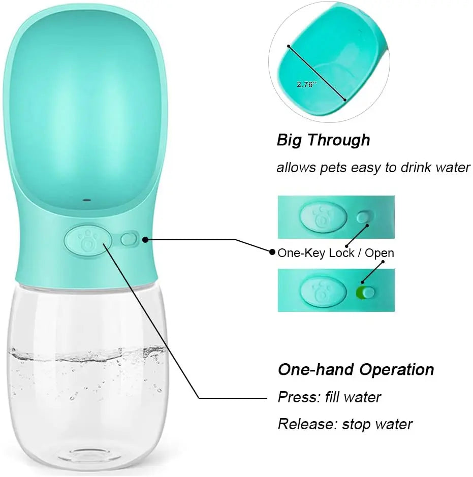 Portable Pet Dog Water Bottle – Drinking Feeder for Dogs & Cats, Travel