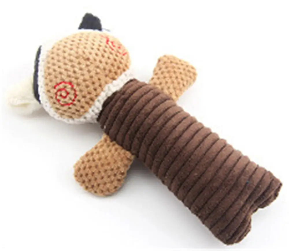 16 Animal Dog Chew Toys – Plush Squeak Rope Toys for Puppies & Cats