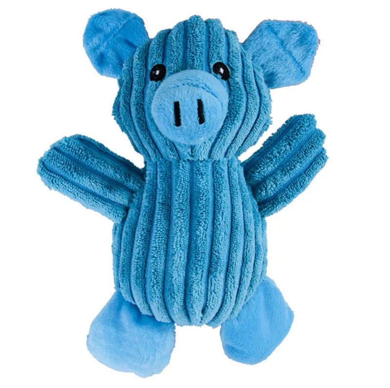 16 Animal Dog Chew Toys – Plush Squeak Rope Toys for Puppies & Cats