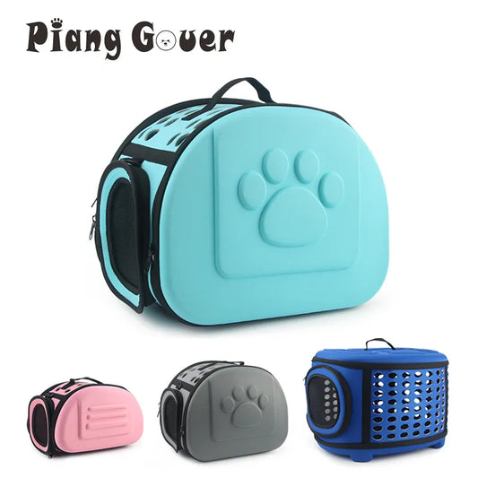 Pure Color Portable Pet Carrier Bag – Foldable Travel Bag for Cats & Dogs