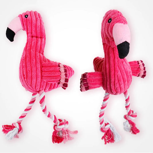 Squeaky Dog Toys Set – Animal Chew Toys for Dogs, Rabbit, Squirrel & Bird