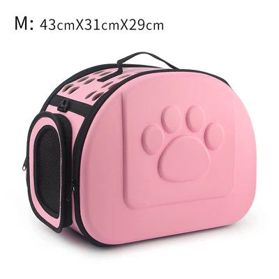 Pure Color Portable Pet Carrier Bag – Foldable Travel Bag for Cats & Dogs