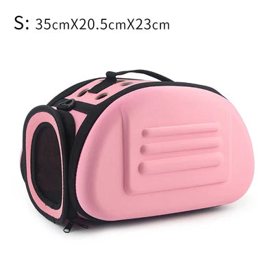 Pure Color Portable Pet Carrier Bag – Foldable Travel Bag for Cats & Dogs