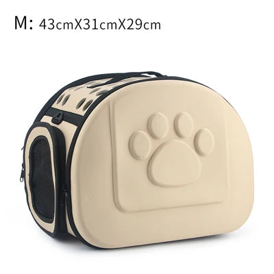Pure Color Portable Pet Carrier Bag – Foldable Travel Bag for Cats & Dogs