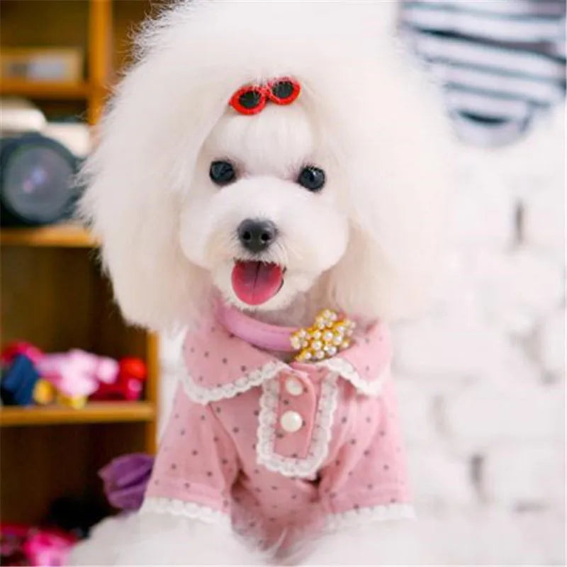 Pet Heart Sunglasses Hairpin – Cute Bow Hair Clip for Dogs & Cats, 1pc