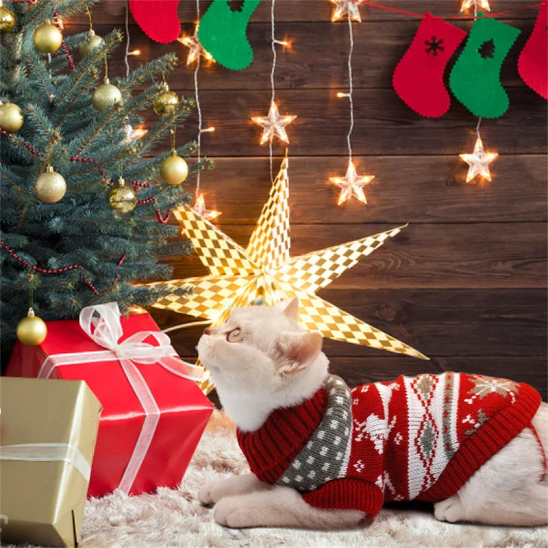 Cute Cat Sweater – Winter Warm Pullover for Cats, Sphynx & Small Pets